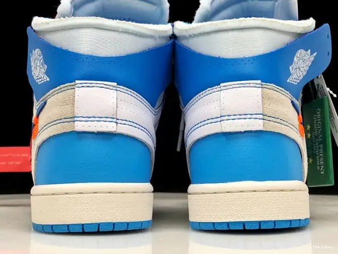 Cheap TBK 1 Off-White Jordan Blue UNC AQ0818-148 Powder Air 0413